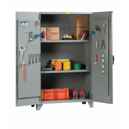 LITTLE GIANT Storage Cabinet. Pegboard Doors, 2 Adjustable Shelves, 30" x 48" SSL2A3048PBD